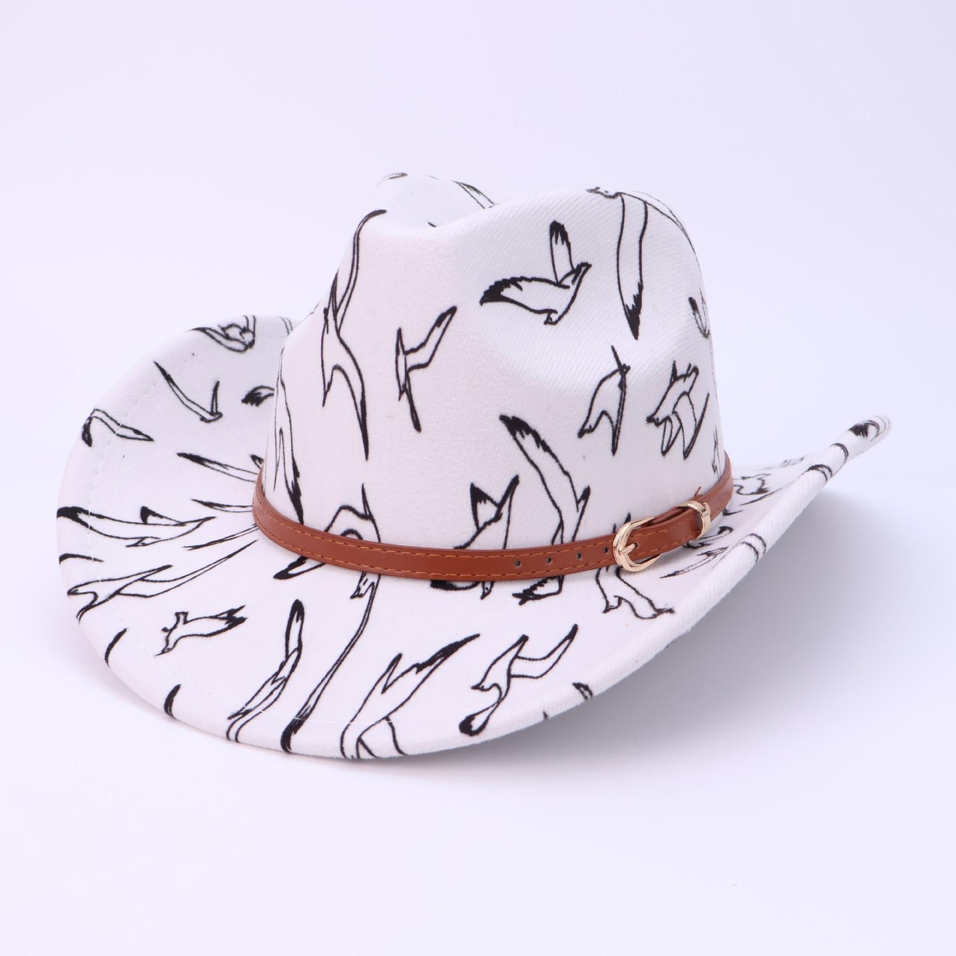 Западная ковбойская шляпа Персонализированные аксессуары Цилиндр Британская джазовая шляпа M（56-58cm）