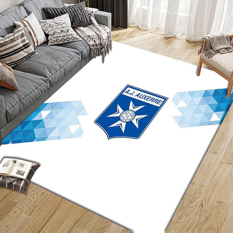 AJ Auxerre Flannel Pattern Square Carpet,Area Rug,Carpet Rug for Living Room Bedroom Sofa Playroom Decor,Non-slip Floor Mat