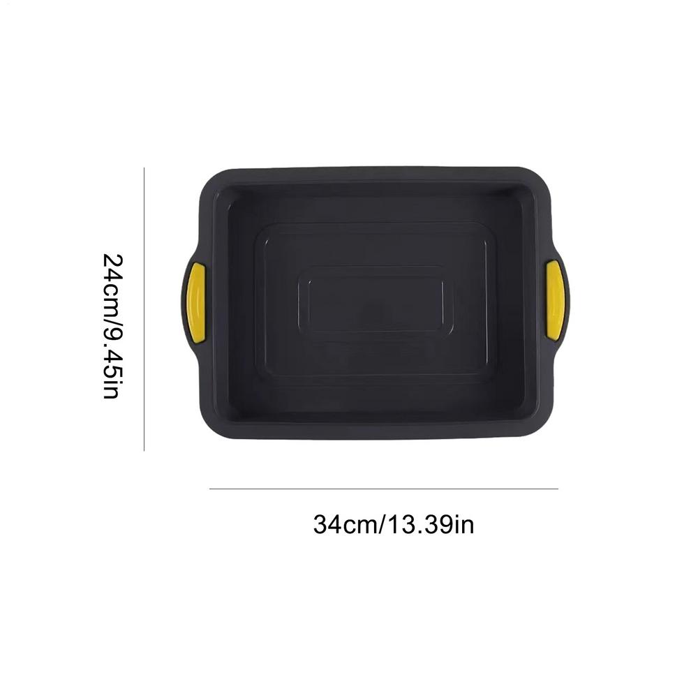 

1/4 Sheet Baking Pan Quarter Baking Tray Multi-Functional Silicone Non-Stick Bakeware For Jelly Roll Brownie Pastry Dim Sum сірий