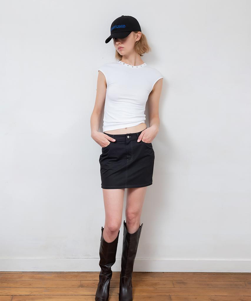 Pabeo Side Zip Skirt (Black)