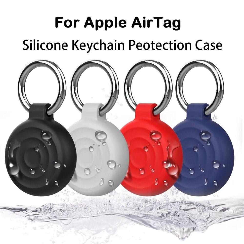 Silicone Tracker Cover Keychain Locator Holder Shell for Apple AirTag Tracker Accessories