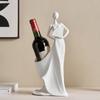 Creative Elegant Lady Resin Figurine Sculpture Modern Art Wine Rack Storage White Girl Figurine Craft Wine Rack Home Decor Gift