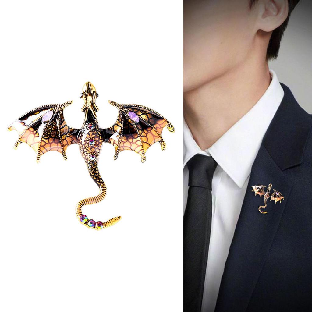 Men Brooch Fashion Jewelry Animal Gift Daily Decoration Alloy Punk Vintage Breastpin Badge Bag Pin