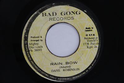 7inch Record DAVE ROBINSON - Rain Bow None Bad Gong Record 1978 Jamaica Reggae, Ska & Dub Used