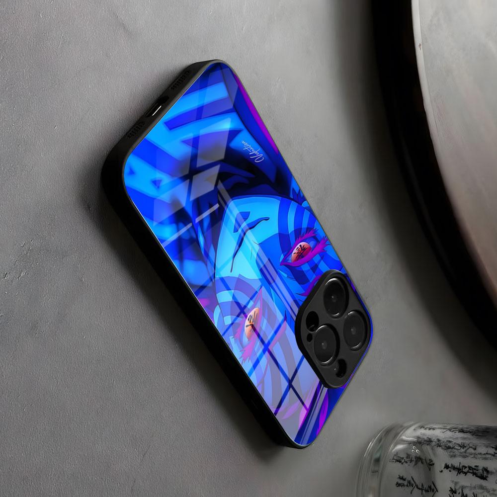 Akaza Demon Slayer Anime Creative Method Phone Case Glass For IPhone17 Air 16 15 17 14 Pro Max 13 12 11 X XS XR Plus For Samsung