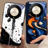 Color Ink Dot White For Honor Magic 6 50 70 90 Lite X7b 200 Pro Nova 10 Nova 5T X6 P30 Pura 70 Ultra Tempered Glass Phone Case