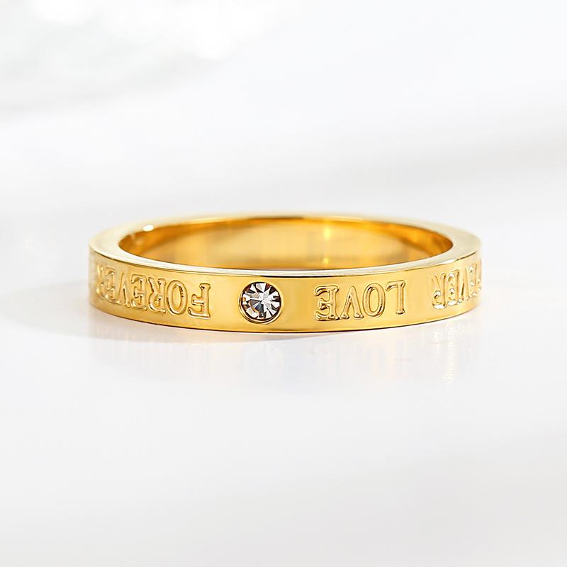 Japanese and Korean Simple Rings for Women, English Titanium Steel Couple Rings, Fashionable And