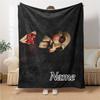Custom Name Jigsaw Puppet Horror Party Blanket For Couch Bed Plush Cozy Fuzzy Blanket Super Soft Warm Blankets For Fall And Winter 0916141