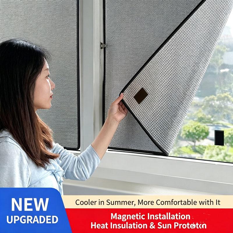 [Magnetic type] Window sun protection and heat insulation sun room balcony household glass sunshade magnetic shading baffle aluminum foil