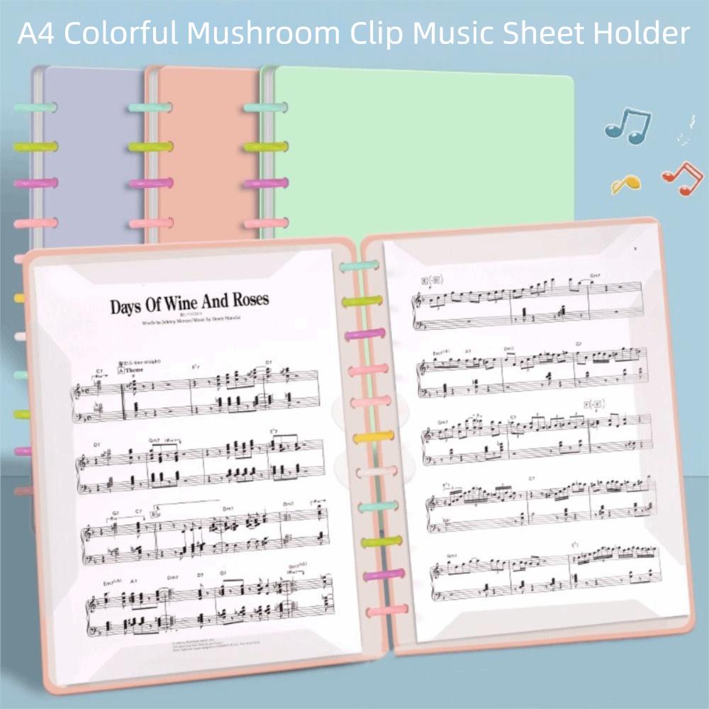 Plastic Music Score Folder A4 Transparent Music Clip Flexible Portable Document Storage Organizer Paper Sheets Protection