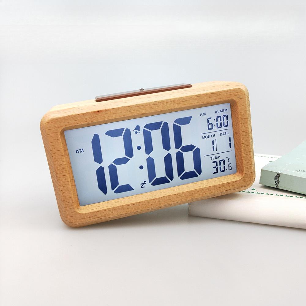 

Электронные часы из массива дерева 1902 года, деревянный будильник, изготовление из массива дерева, умные часы