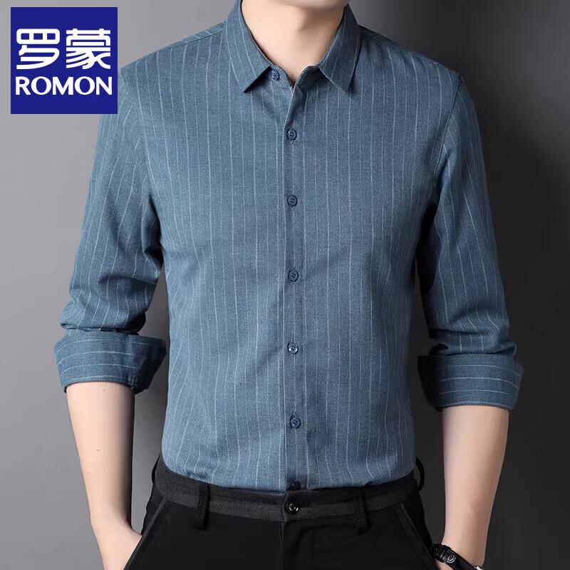 Luomeng Men s Casual Long-Sleeve Shirt M
