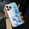 Blue Butterfly Ocean Wave  Phone Case For iPhone 17,16,15,14,13,12,11 Plus,Pro Max,XS,white Silver Phone Case