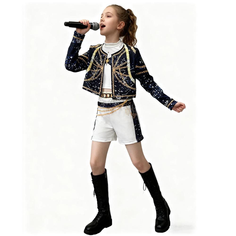 KPop Film Dämonenjäger Gleicher Stil Mädchenkleidung Kinder Halloween Cosplay Party Zoey Rumi Mira Kostüm Neu