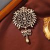 Vintage Baroque Bow Rhinestone Brooch Pin