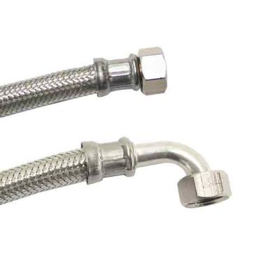 Stainless Steel Connection Hose DN13 - KLASEBO - 1/2'' Angled - DVGW Certified - AISI304L - 1500 Mm