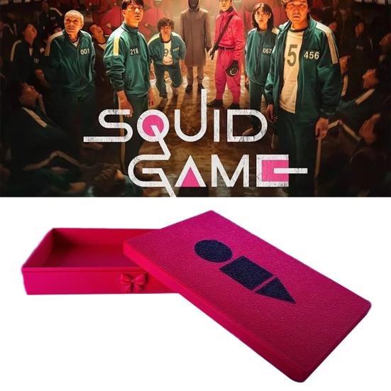 SG3 Keychain Korean Folk Game Box Squid Keychain Pendant Gift Box Korean Game Charm for Keyring Backpack