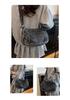 Women's Large Capacity Denim Crossbody Bag - Trendy Retro Shoulder Bag for Casual and Commute
