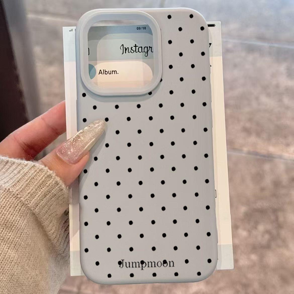

Black Dots Letters Print Phone Case For iPhone 17 16 15 14 13 12 11 Pro Max 16 15 Plus 17 Air Shockproof Soft Bumper Cases Cover iPhone 12 Pro