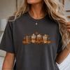 Halloween Coffee and Kids Tshirt, Pumpkin Spice Coffee Tee, Fall Coffee Lover and Kids Tshirt, Autumn Latte Graphic Tee, Cozy Fall and Kids Tshirt