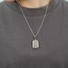 [Shinjuku Gin No Kura] Square Quilted Decorative All-Over Pattern Locket Pendant Top, Chainless, Charm, Silver 925, Engraving, Cutting, Photo Holder