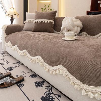 2025 New Special-shaped Irregular Sofa Cushion Chenille Straight Row Cushion All Seasons Universal Anti-slip Cover Cover