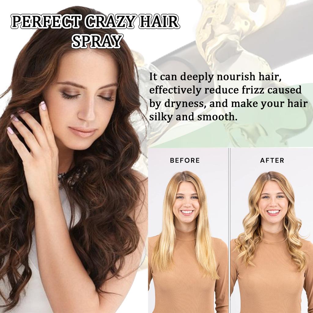 Eelhoe Spray coiffant hommes femmes cheveux durables moelleux Gel hydratant épaississement des cheveux protéine végétale Style de cheveux naturels