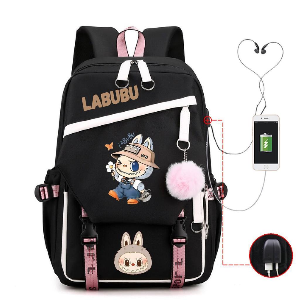 New Printed Junior High School Students Schoolbag Large-capacity Spine Backpack