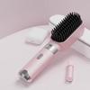 Cordless Hair Straightener Brush 4 Temperature Modes Adjustable LED Display Fast Heating Portable Travel Electric Hot Brush Curly Hair Styling