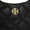 Tory Burch TB-Willa Double T Logo Quilted Leather Crescent Bag Women Shoulder Bag Black 149671-001