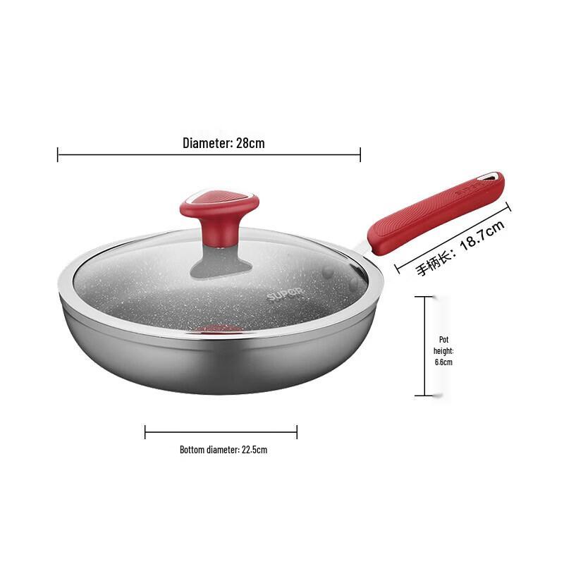 SUPOR Non-Stick Frying Pan with Hot Spot Indicator for All Stoves