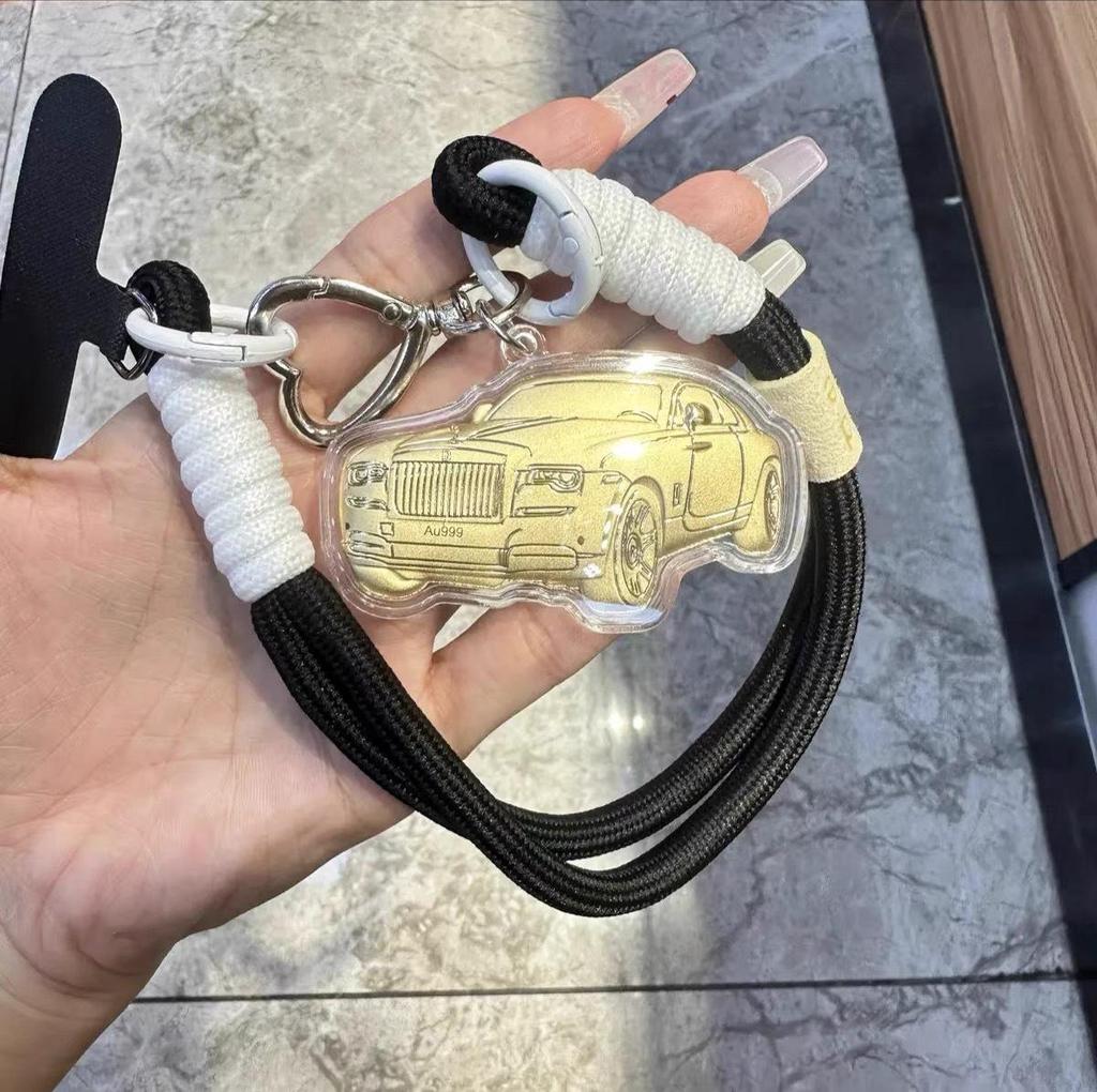 Zawieszka i brelok Bóg Bogactwa z czystego złota 999 - Urok Maneki Neko