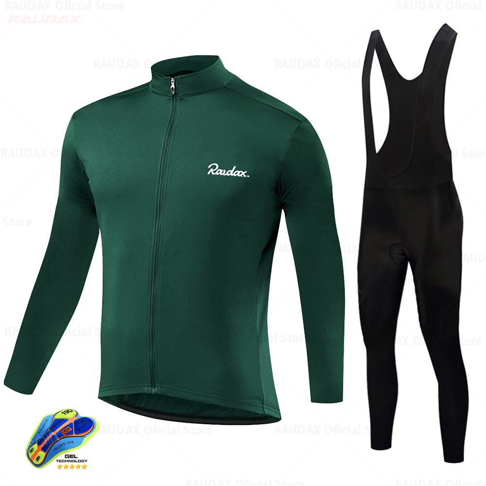 Spring Autumn Cycling Jersey 2025 Raudax Men Cycling Set Racing Bicycle Clothing Suit Breathable Mountain Bike Clothes Sportwear