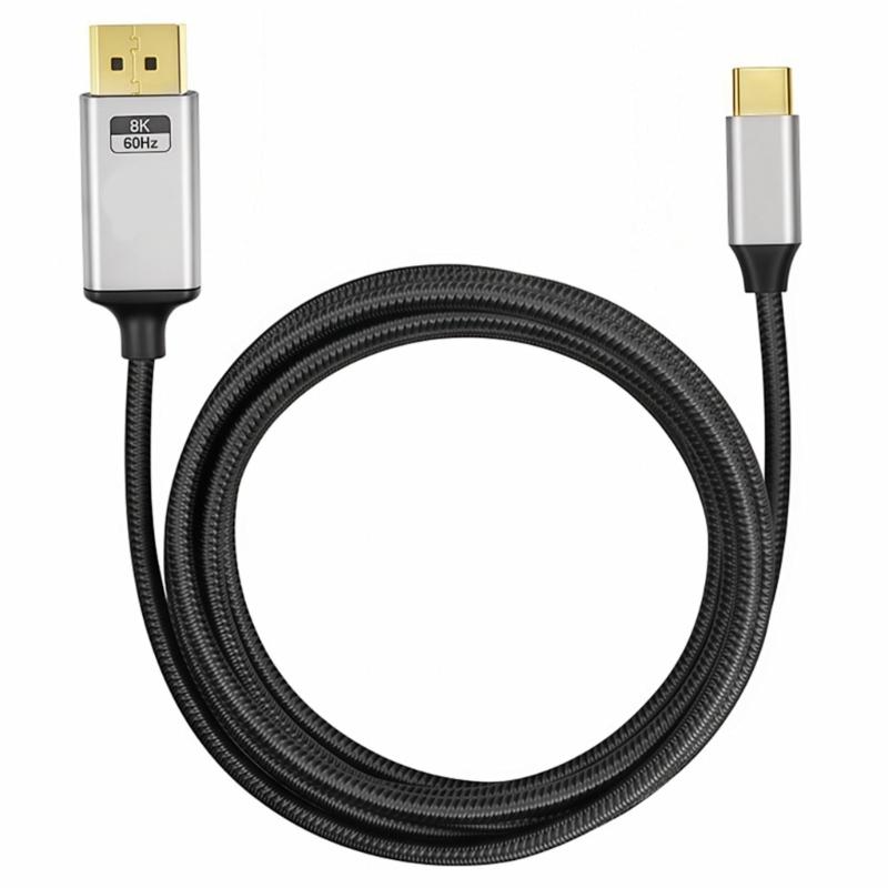

USB C to Video Cable 8K60Hz 4K144Hz Resolution with 12Bit Color Depth for Highly Definition Visuals