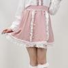 Yumetenbow Ribbon Embroidered Gathered Skirt 535201 Pink X White
