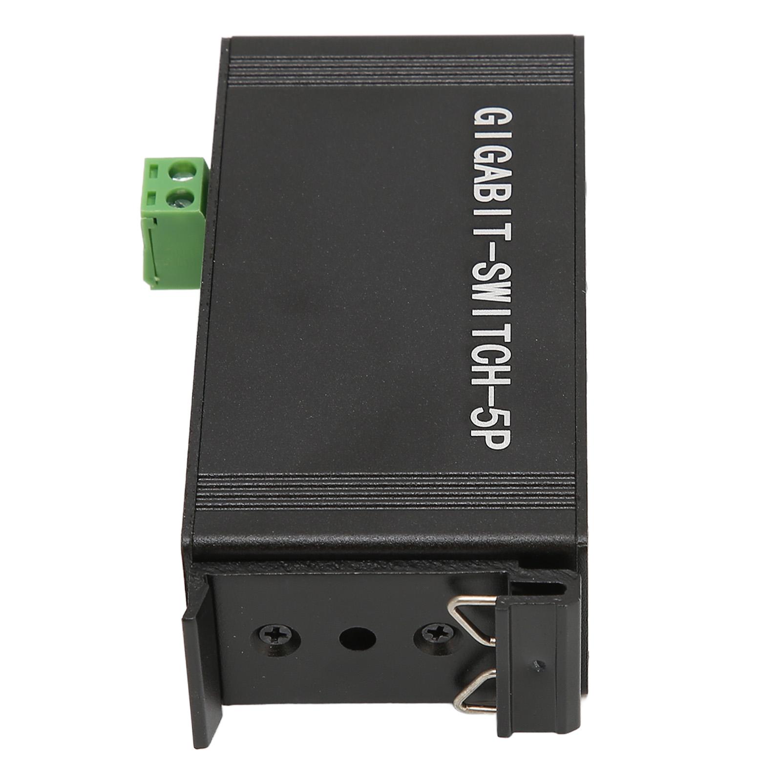 

5-портовий гігабітний комутатор Ethernet Дуплексний 10 100 1000M Корпус з алюмінієвого сплаву Мережеві комутатори для комп ютерів US Plug