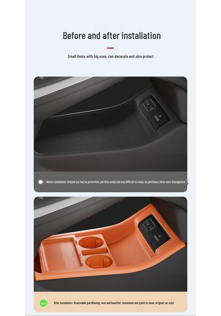 Xpeng G9 Center Console Lower Storage Box - Interior Modification Accessory