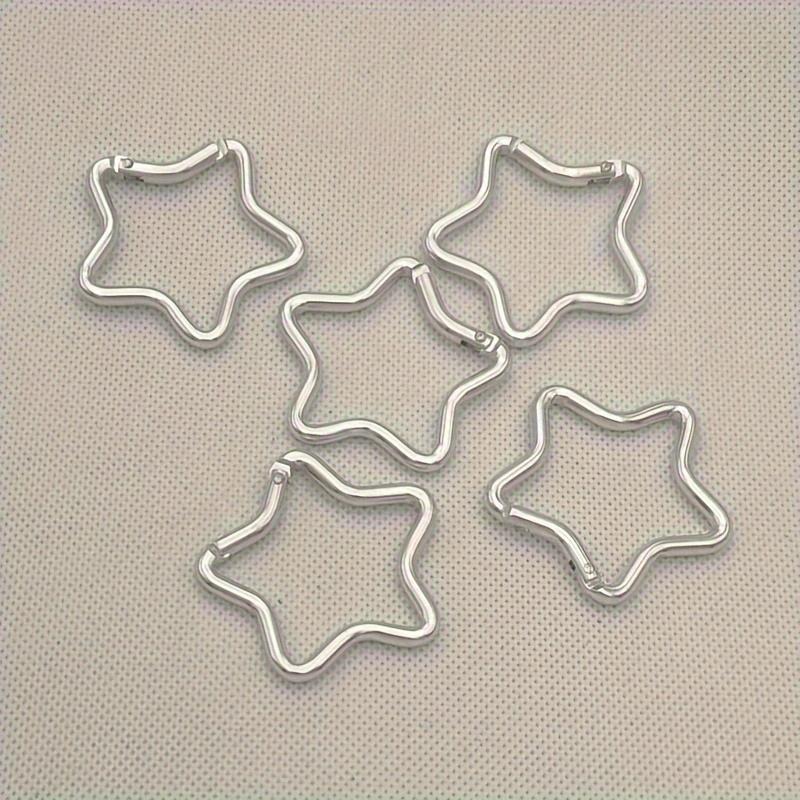 Five-Pointed Star Aluminum Alloy Carabiners, Keychain Clips, Outdoor Camping Key Rings, Water Bottle Hooks, Backpack Accessories