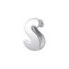 1Pcs Silvery Large/Small Polished Bead Letter Charm Pendant Suitable for Handmade Jewellery Accessories 1 Piece: VZ518