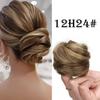 Moño Desordenado de Donut Sintético Chignon Recogido Extensión de Cabello Elástica para Mujeres Accesorios de Cabello Perezosos