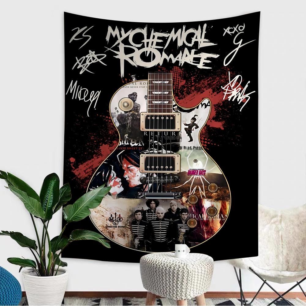 My Chemical Romance Hanging Bohemian Tapestry  Blends Japanese Style Perfect Anime Kawaii Room Decor for Fans