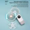 Portable Handheld Personal Rechargeable Fan Led Digital Display 90°Adjustable Rechargeable Fan 5 Speed Wind With Lanyard