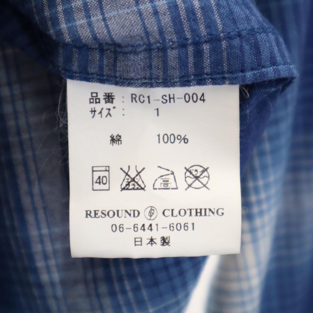 RESOUND CLOTHING Made In Japan Check Pattern Long Sleeve Western Shirt 1 Men's Used
