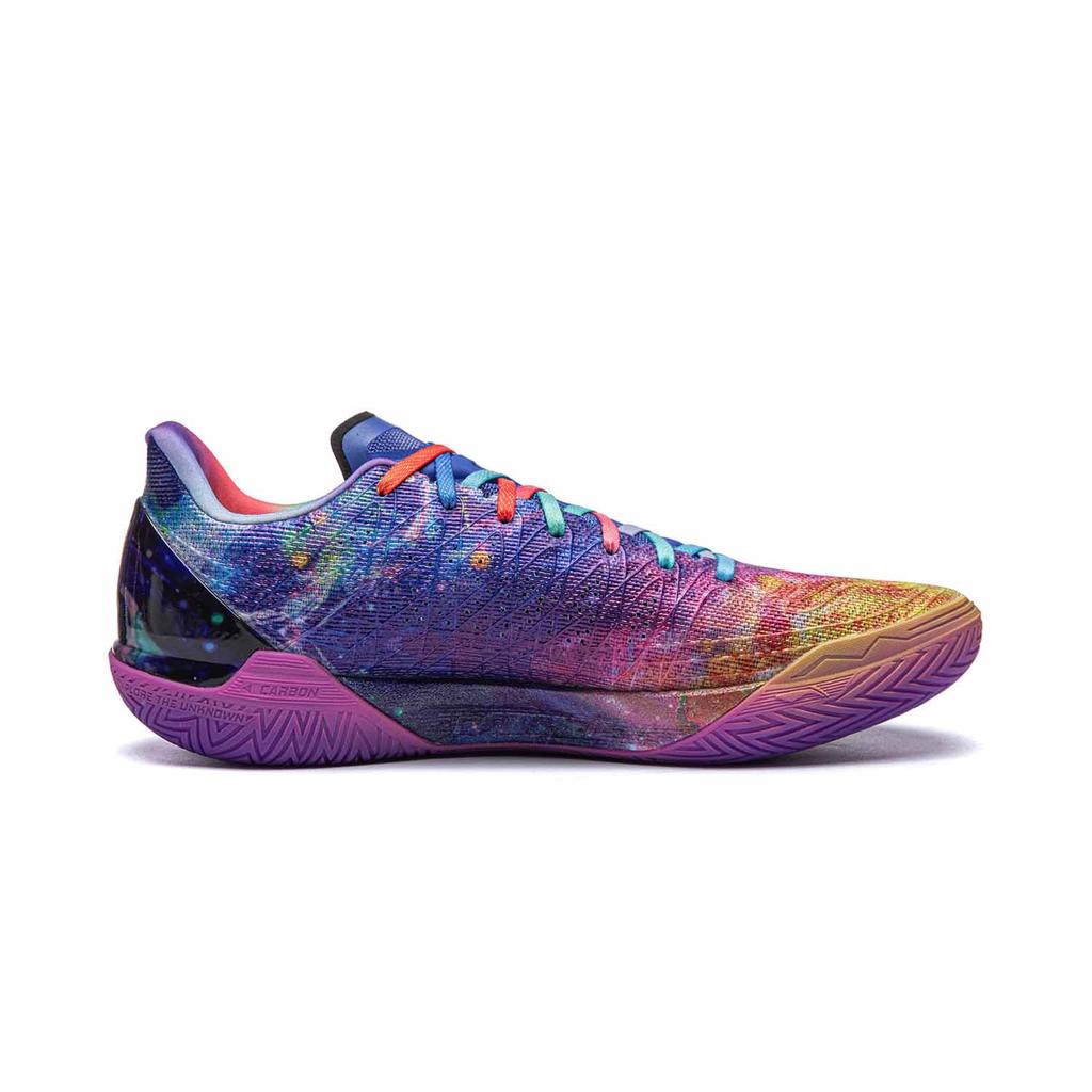 Li Ning Gamma 2 Antiderrapante Suporte Leve Cano Baixo Tênis de Basquete Masculino Laranja Azul ABAV033-13