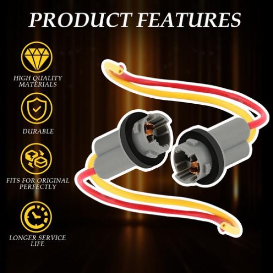 Universal Pigtail Wire Female Socket 194 T10 PGS Front Side Marker Light Plug B