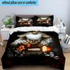 1PC Scary Clown Horror 3pcs Bedding,Including 1pc Duvet Cover And 2pcs Pillowcases Perfect for Christmas,Ideal for Bedroom, Dormitory
