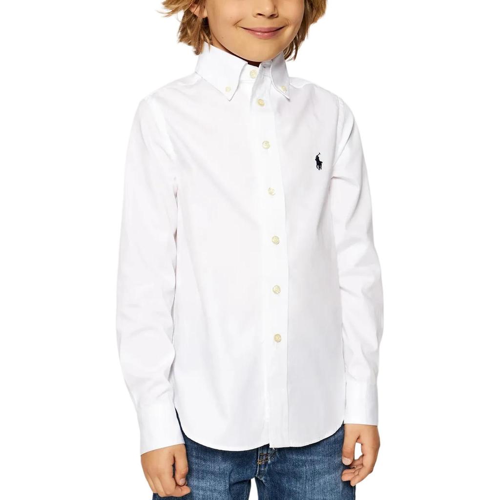 Polo Ralph Lauren Shirt SS21 Slim Fit White Teenagers Unisex 323819238001