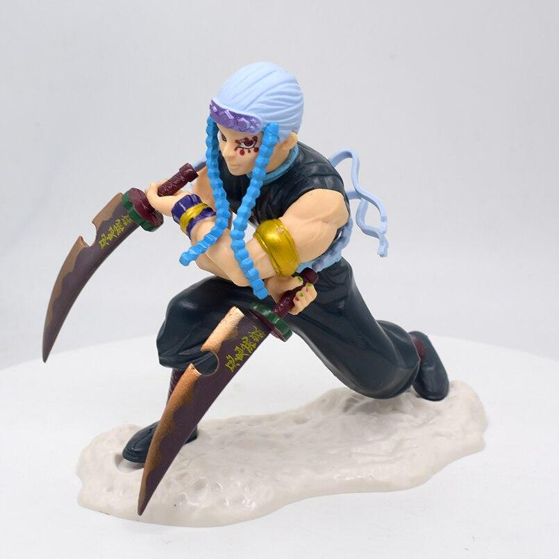 2pcs /Set Demon Slayer Anime Figure Uzui Tengen Kamado Nezuko Pvc Action Figure Kamado Tanjirou Model Toy Collection Doll Gifts