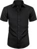 Four-sided Stretch Dress Shirt Men's Slim-fitting Long-sleeved Solid Color Simple Men's Shirt Business Casual Men's Clothing