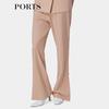 PORTS Women's Elegant Split Hem Straight Leg Pants